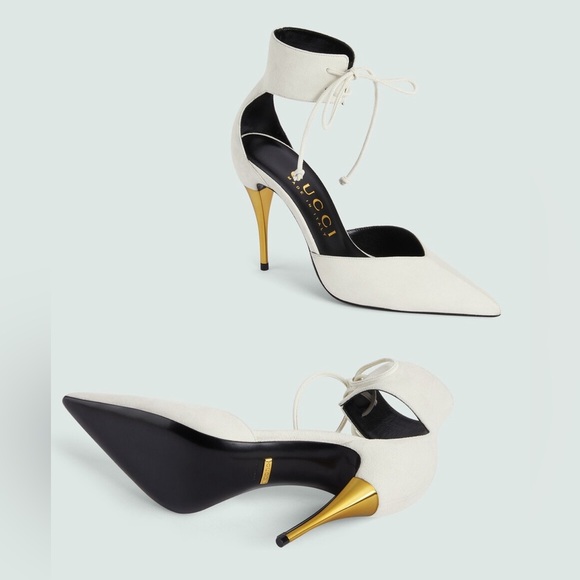 Gucci High Heel Pump with Ankle Cuff
White - Picture 3 of 5
